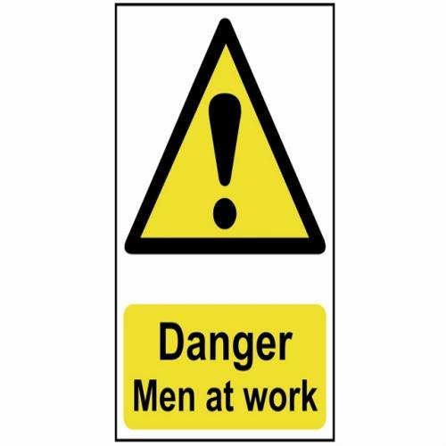 Scan Danger Men At Work - Pvc 400 X 600mm