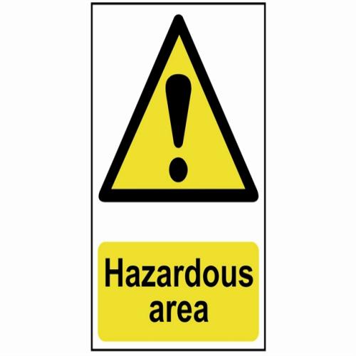 Scan Hazardous Area - Pvc 400 X 600mm