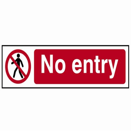Scan No Entry - Pvc 200 X 50mm