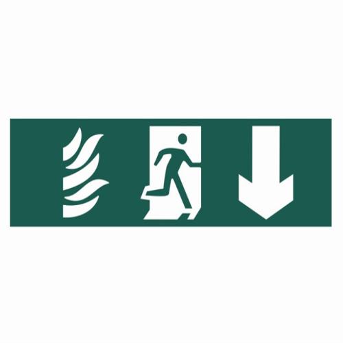 Scan Running Man Arrow Down - Pvc 200 X 50mm