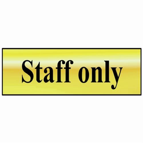 Scan Staff Only - Polished Brass Effect