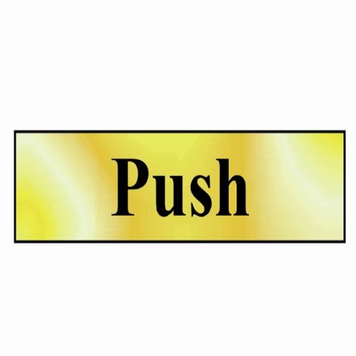 Scan Push - Polished Brass Effect