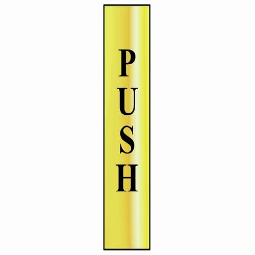 Scan Push Vertical - Polished Brass Effect