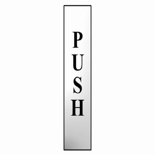 Scan Push Vertical - Polished Chrome Effect
