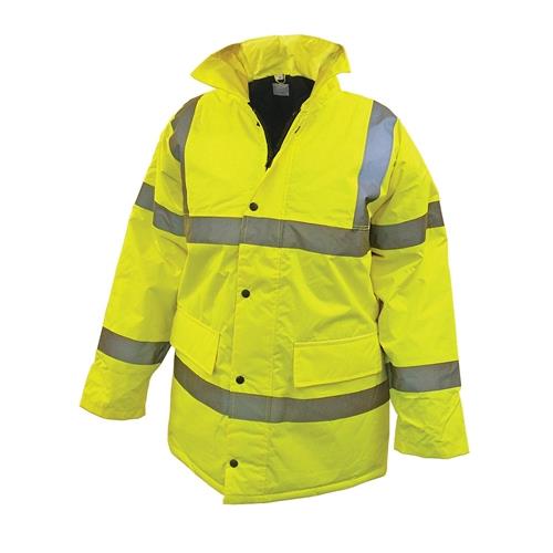 Scan Hi-vis Motorway Jacket Yellow Large