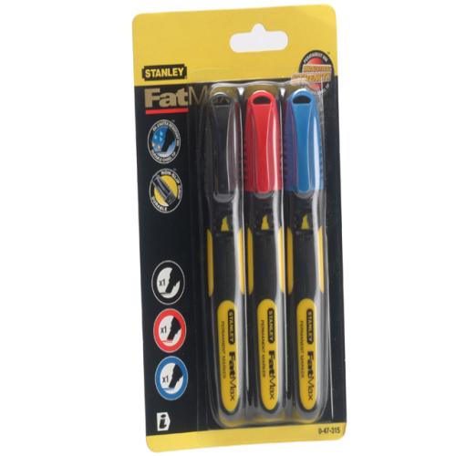 Stanley Fatmax Chisel Tip Markers (pack Of 3)