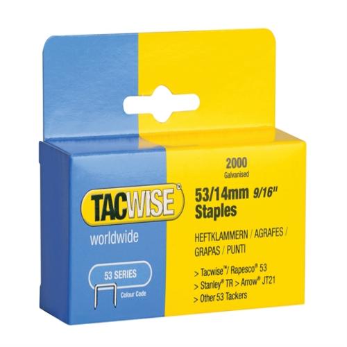 Tacwise 53 Light-duty Staples 14mm Pack 2000