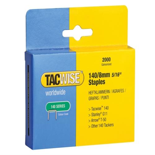 Tacwise 140 Heavy-duty Staples 8mm Pack 2000