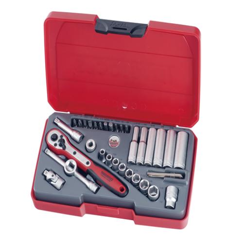 Teng T1435af Socket Set Of 35 A/f 1/4