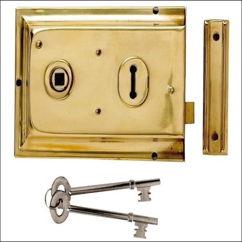 Yale P334 Rim Lock Grey Finish 156x104mm Visi