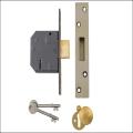 Yale Pm562 5 Lever Deadlock Polish Brass 2.5