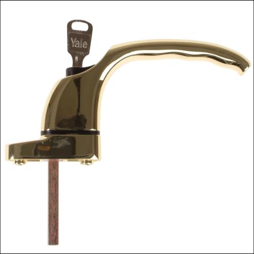 Yale Pvcu Window Handle Polished Brass Finish